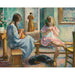 Reproductie van het schilderij Marthe en Nono Cousant in een Interieur - Henri Lebasque