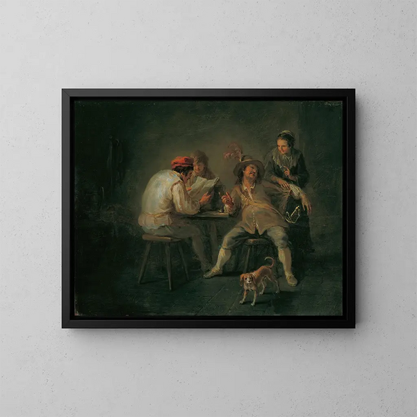 Kroegenscène - Martin Johann Schmidt — ingelijst kunstwerk aan de muur