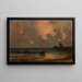 Zonsondergang bij Point Judith Light - Martin Johnson Heade — ingelijst kunstwerk aan de muur