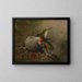 Twee blauwgorsen bij hun nest - Martin Johnson Heade — ingelijst kunstwerk aan de muur