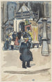 Guignol sur le Dam devant la Nieuwe Kerk - Martin Monnickendam | Reproduction — weergave van het kunstwerk