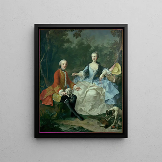 Martin van Meytens - Count Giacomo Durazzo in the Guise of a Huntsman with His Wife Ernestine Aloisia Ungnad von Weissenwolff.webp