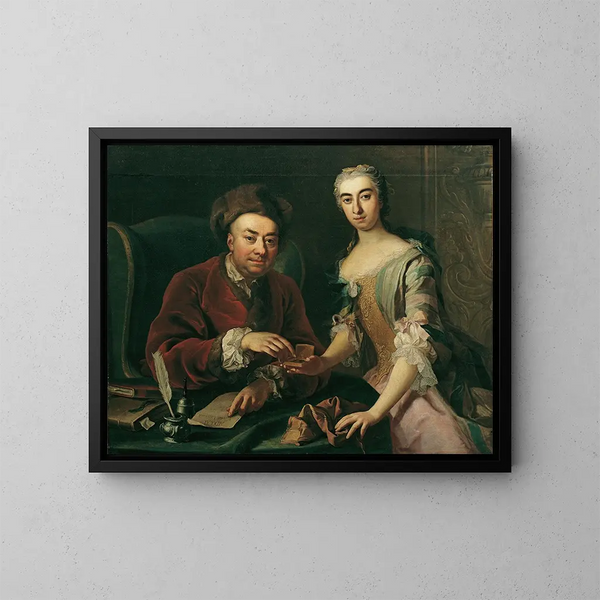 Dubbelportret - Martin van Meytens — ingelijst kunstwerk aan de muur