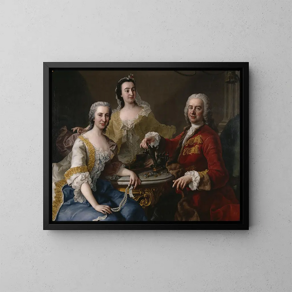 Joseph de France en zijn familie - Martin van Meytens — ingelijst kunstwerk aan de muur