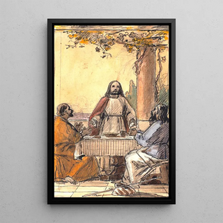 Martinus Rrbye - Kristus og de to disciple i Emmaus.webp
