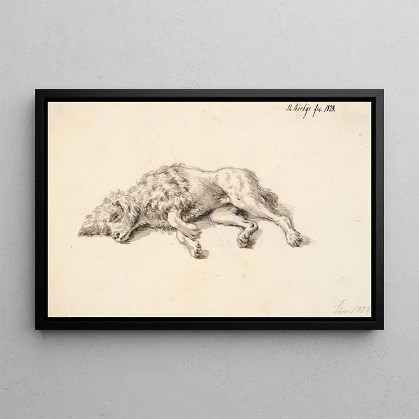 Martinus Rrbye - Liggende puddelhund.webp