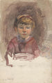 Portret van een kind van voren - Martinus van Andringa — weergave van het kunstwerk