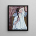 Meisje die haar kamt - Mary Cassatt — ingelijst kunstwerk aan de muur