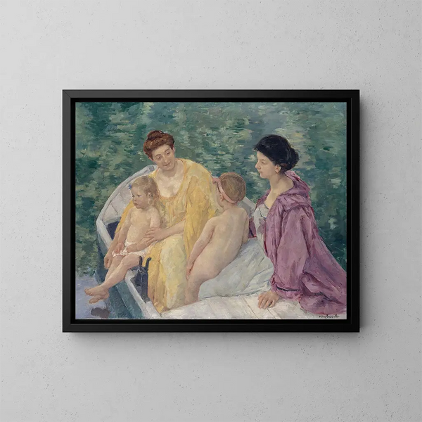 Het bad - Mary Cassatt — ingelijst kunstwerk aan de muur