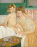 Moeder en kind. Baby staat op van zijn dutje. - Mary Cassatt — weergave van het kunstwerk
