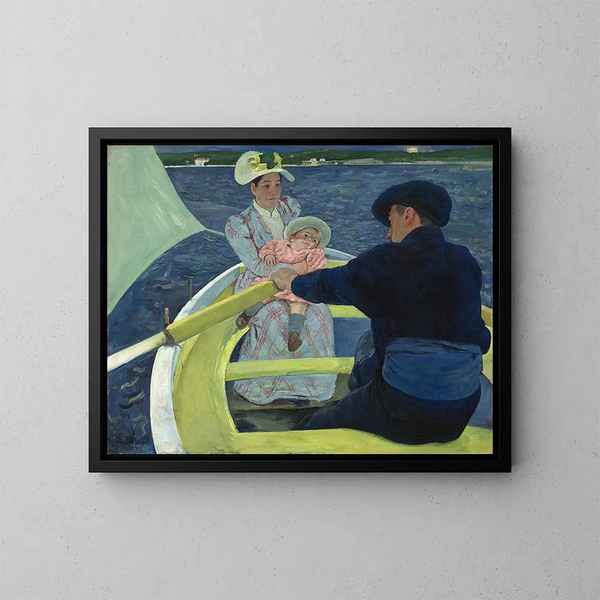 De Vertrek per boot - Mary Cassatt — ingelijst kunstwerk aan de muur