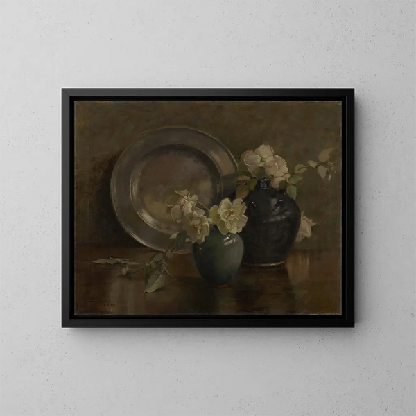 Een studie in grijs - Mary Hiester Reid — ingelijst kunstwerk aan de muur