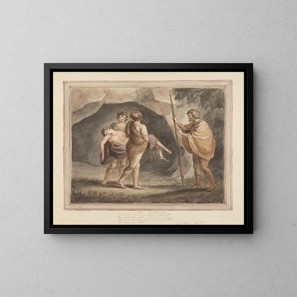 Arviragus die Imogène stervend in zijn armen draagt, Cymbeline, Acte IV, Scène II - Mary Hoare — ingelijst kunstwerk aan de muur