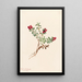 Airelle des montagnes Vaccinium vitis-idaea minus - Mary Vaux Walcott — ingelijst kunstwerk aan de muur