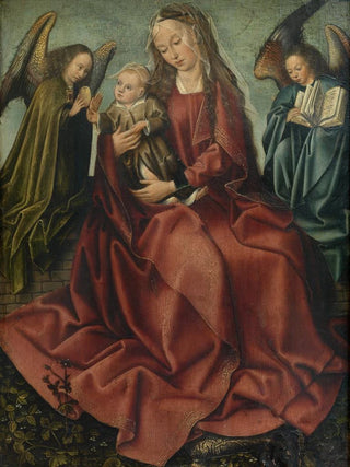 Master of Frankfurt - The Virgin and Child Between Two Angels.webp
