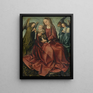 Master of Frankfurt - The Virgin and Child Between Two Angels.webp