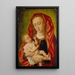Maagd met Kind met een libel - Meester van Saint Gilles — ingelijst kunstwerk aan de muur