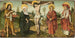 De Kruisiging met Sint-Jan de Doper en Sint-Heronymus - Meester van de Epitaph van Breidenbach — weergave van het kunstwerk