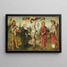 De Kruisiging met Sint-Jan de Doper en Sint-Heronymus - Meester van de Epitaph van Breidenbach — ingelijst kunstwerk aan de muur