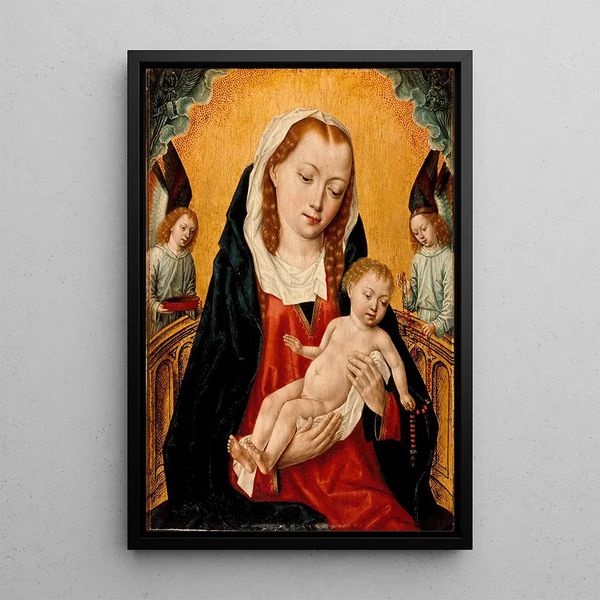 Master of the Legend of Saint Ursula - Virgin and Child with Two Angels.webp