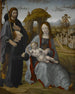 van het Madonna en Kind met een heilige en een donateur - Meester van het Sforza Altarpiece — weergave van het kunstwerk
