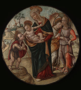 Maagd en Kind met heilige Johannes de Doper - Meester van de Tondo Borghèse
