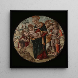Maagd en Kind met heilige Johannes de Doper - Meester van de Tondo Borghèse