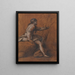 a seated man on a rock - Mather Brown — framed artwork on a wall
