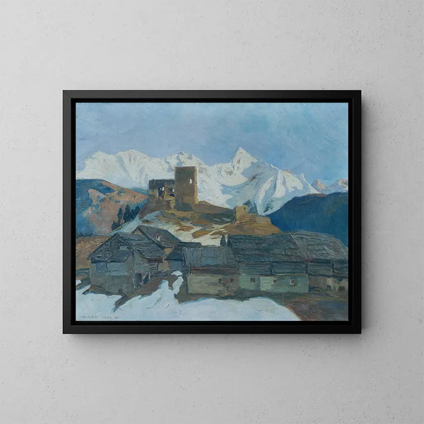 Winter in Ladis, Tirol - Mathilde SittaAll — ingelijst kunstwerk aan de muur