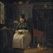 Kerstmorgen schilderij in een boerderij - Christen Dalsgaard — weergave van het kunstwerk