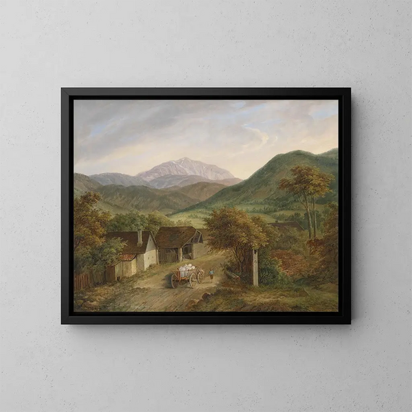 Uitzicht op de Schneeberg - Matthias Rudolf Toma — ingelijst kunstwerk aan de muur