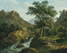 Houthakkers aan de rand van een rivier - Matthias Rudolf Toma — weergave van het kunstwerk