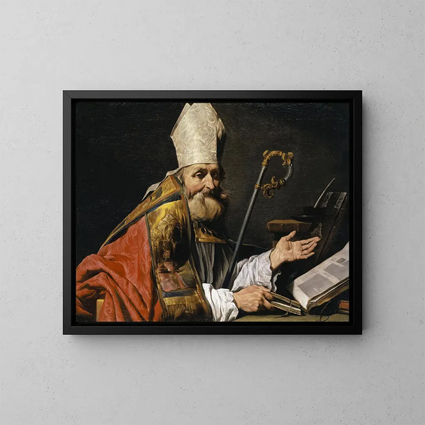 Saint Ambroise - Matthias Stom — ingelijst kunstwerk aan de muur