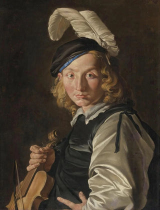 Matthias Stom - Young Man With A Fiddle.webp