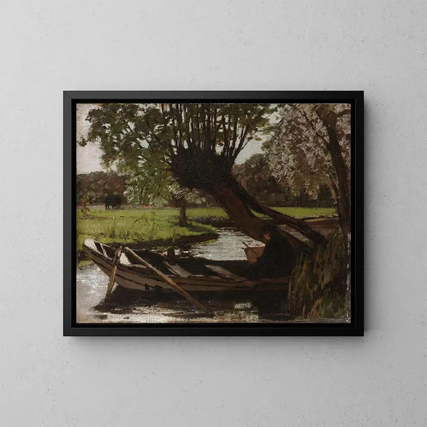 Boot met een pollard wilg - Matthijs Maris — ingelijst kunstwerk aan de muur