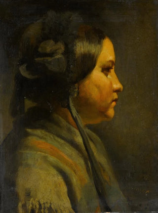 Matthijs Maris - Study of the head of a young woman in profile.webp