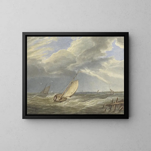 Zeezicht - Matthijs Maris — ingelijst kunstwerk aan de muur