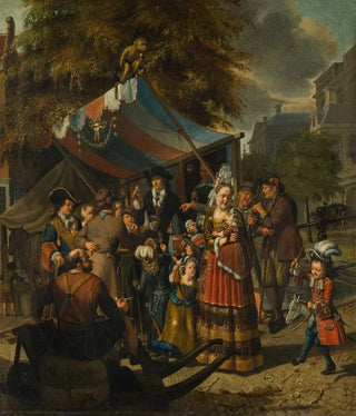 Matthijs Naiveu - Amsterdams stadstafereel met kwakzalver.webp