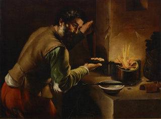 Een goudsmid - Mattia Preti — weergave van het kunstwerk