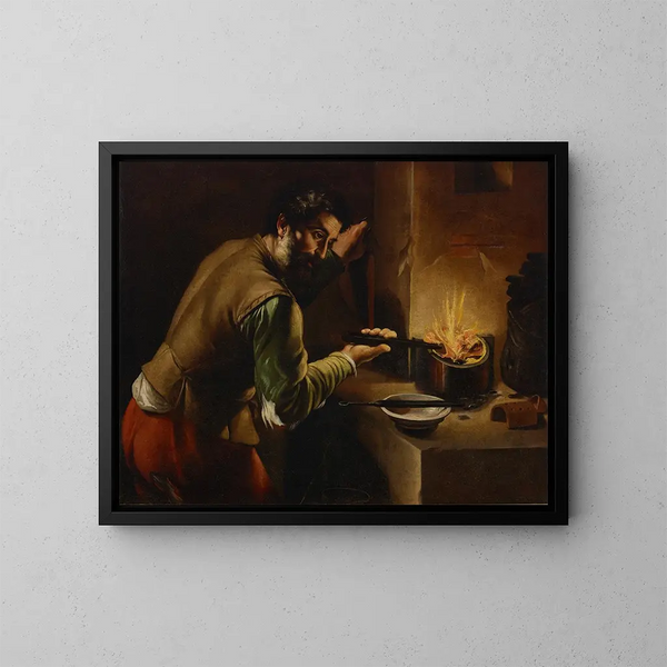 Een goudsmid - Mattia Preti — ingelijst kunstwerk aan de muur