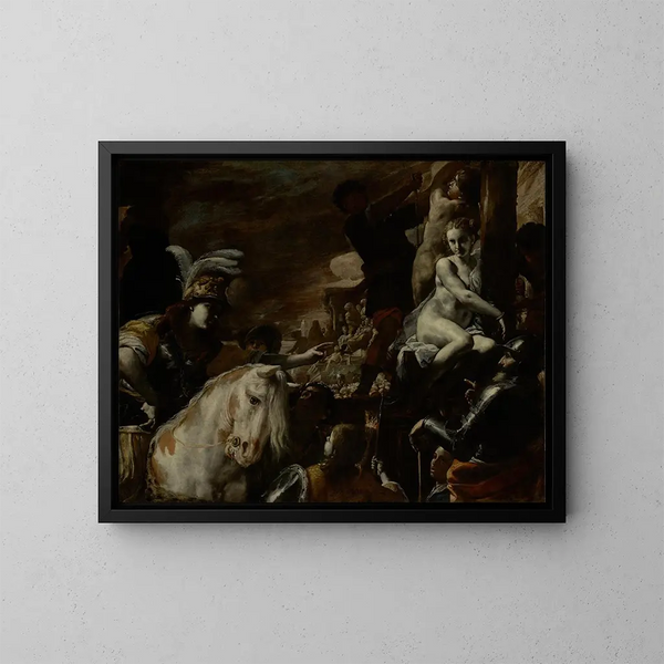 Clorinde sauvant Sofronia et Olindo - Mattia Preti — ingelijst kunstwerk aan de muur