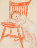 Baby met stoel - Maud Tousey Fangel — weergave van het kunstwerk