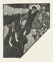 Illustratie van Christus die het kruis draagt en van nonnen die een gedicht uit de dichtbundel Wijsheid van Paul Verlaine begeleiden - Maurice Denis — weergave van het kunstwerk