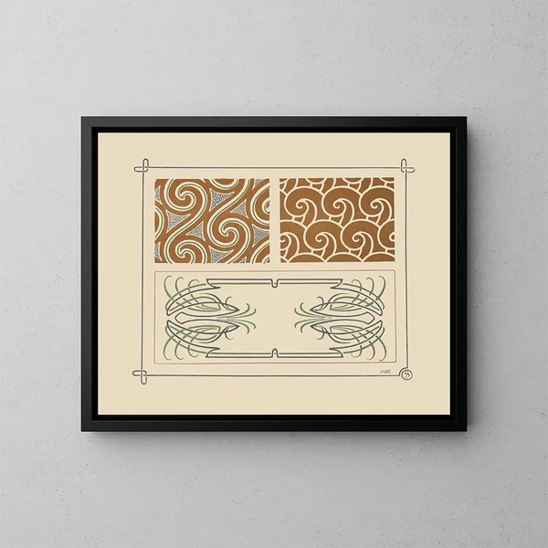 van een abstract ontwerp gebaseerd op wervelingen - Maurice Pillard Verneuil — ingelijst kunstwerk aan de muur