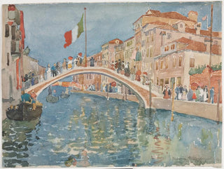 Maurice Prendergast - A Bridge In Venice.webp