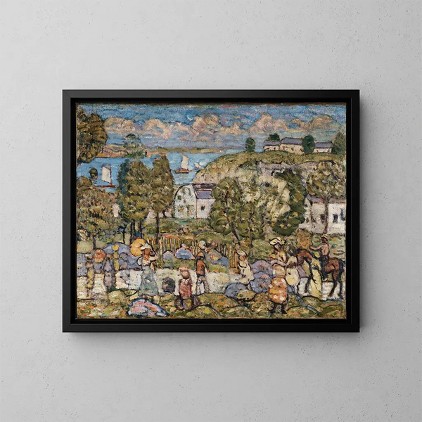 Landschap bij Nahant - Maurice Prendergast — ingelijst kunstwerk aan de muur