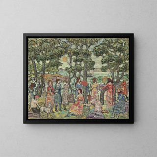 Landschap met figuren - Maurice Prendergast — ingelijst kunstwerk aan de muur