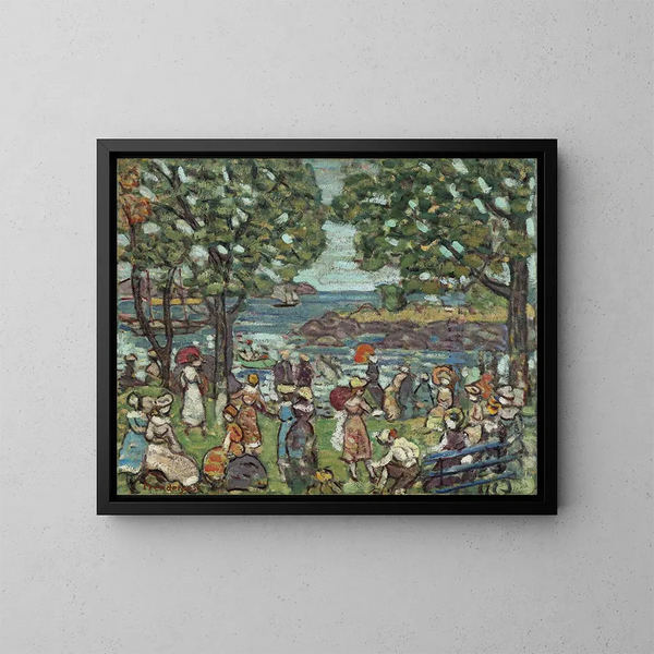 Baai van Salem - Maurice Prendergast — ingelijst kunstwerk aan de muur