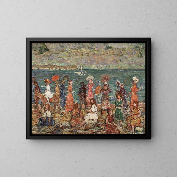 Strand - Maurice Prendergast — ingelijst kunstwerk aan de muur