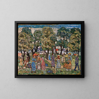 Onder de bomen - Maurice Prendergast — ingelijst kunstwerk aan de muur
